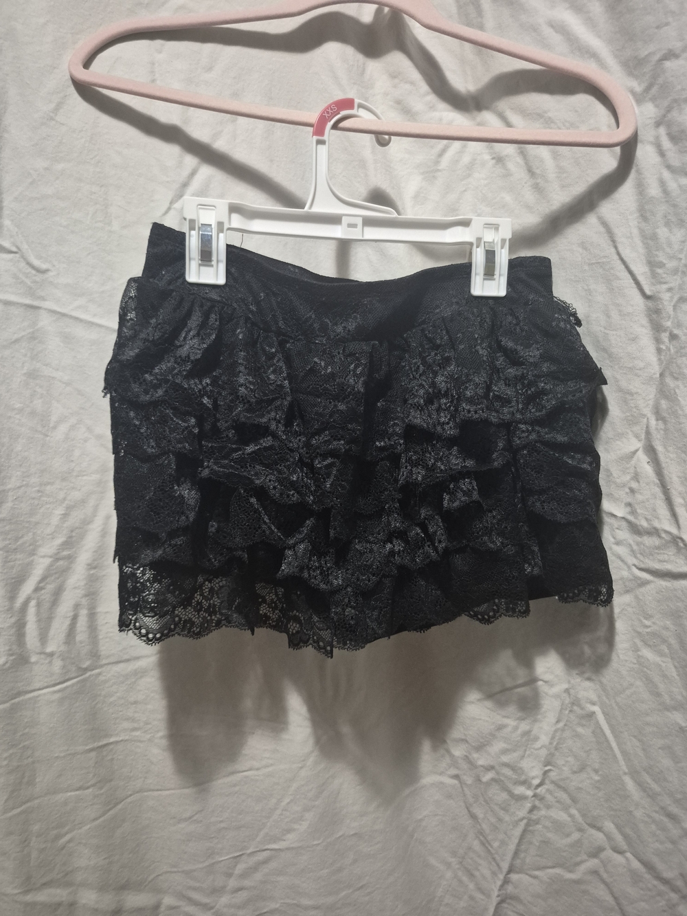Hot Topic Black Lace Ruffle Skort